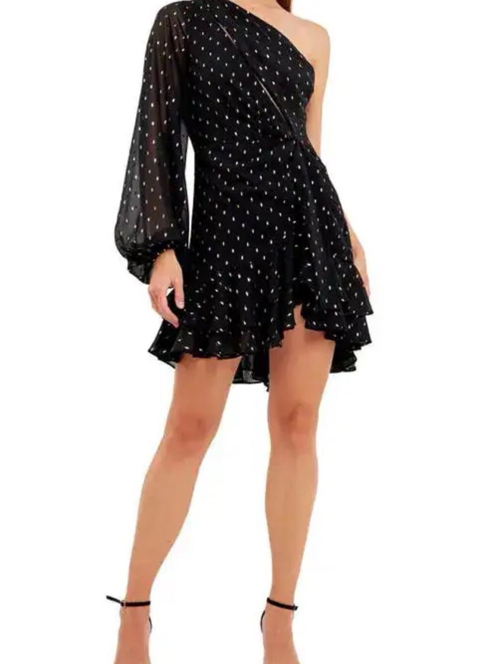 Endless Rose One Shoulder Chiffon Mini Dress